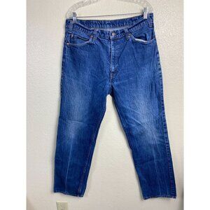 Vintage Levi’s 520 Orange Tab Blue Jeans Men Size 36x32 Bootcut Zip Western